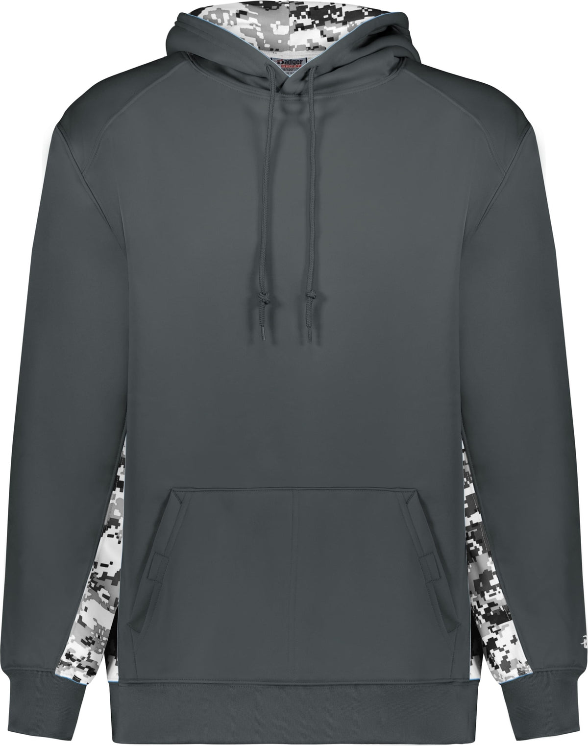 Front View of BA GRAPH/WHITE DIGITAL DIGITAL COLOR BLOCK HOODIE