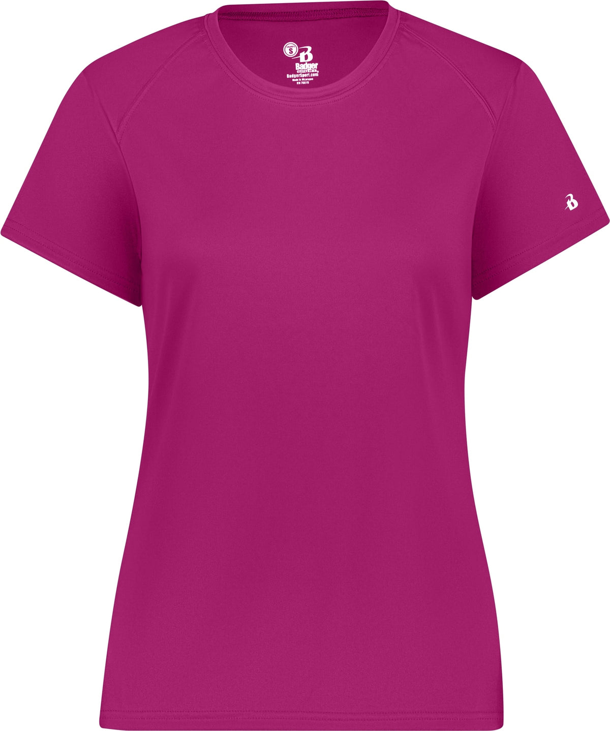 Front View of BA HOT PINK LADIES B-CORE TEE
