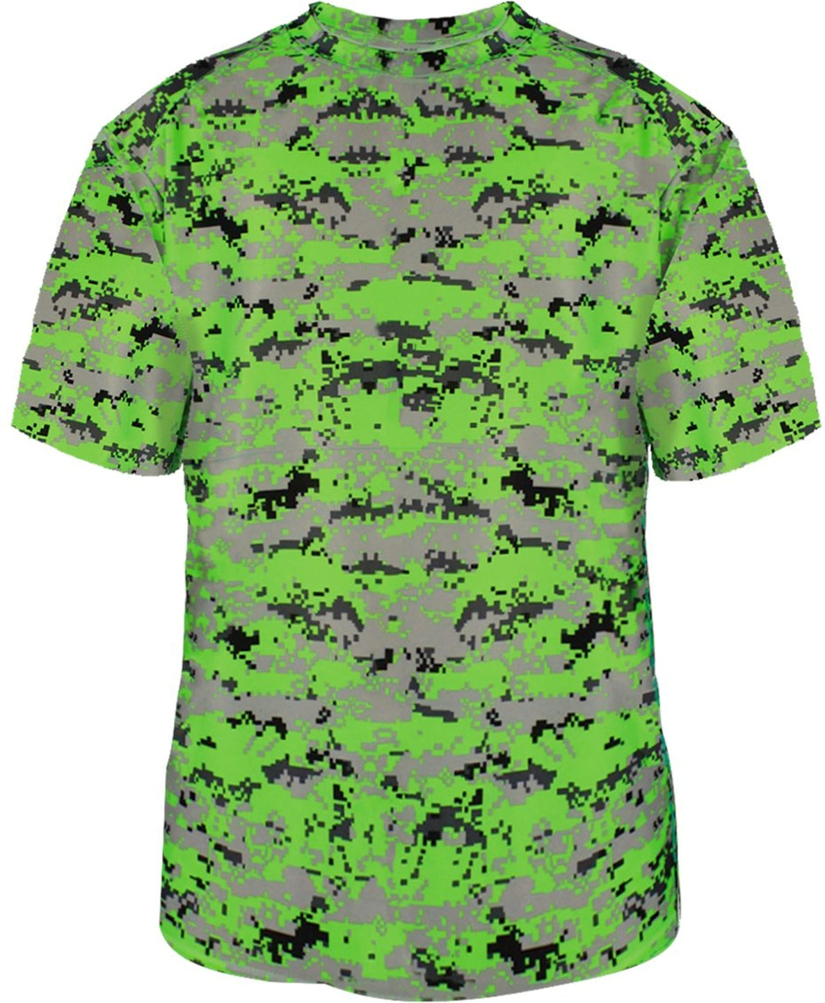 Front View of BA LIME DIGITAL YOUTH DIGITAL TEE