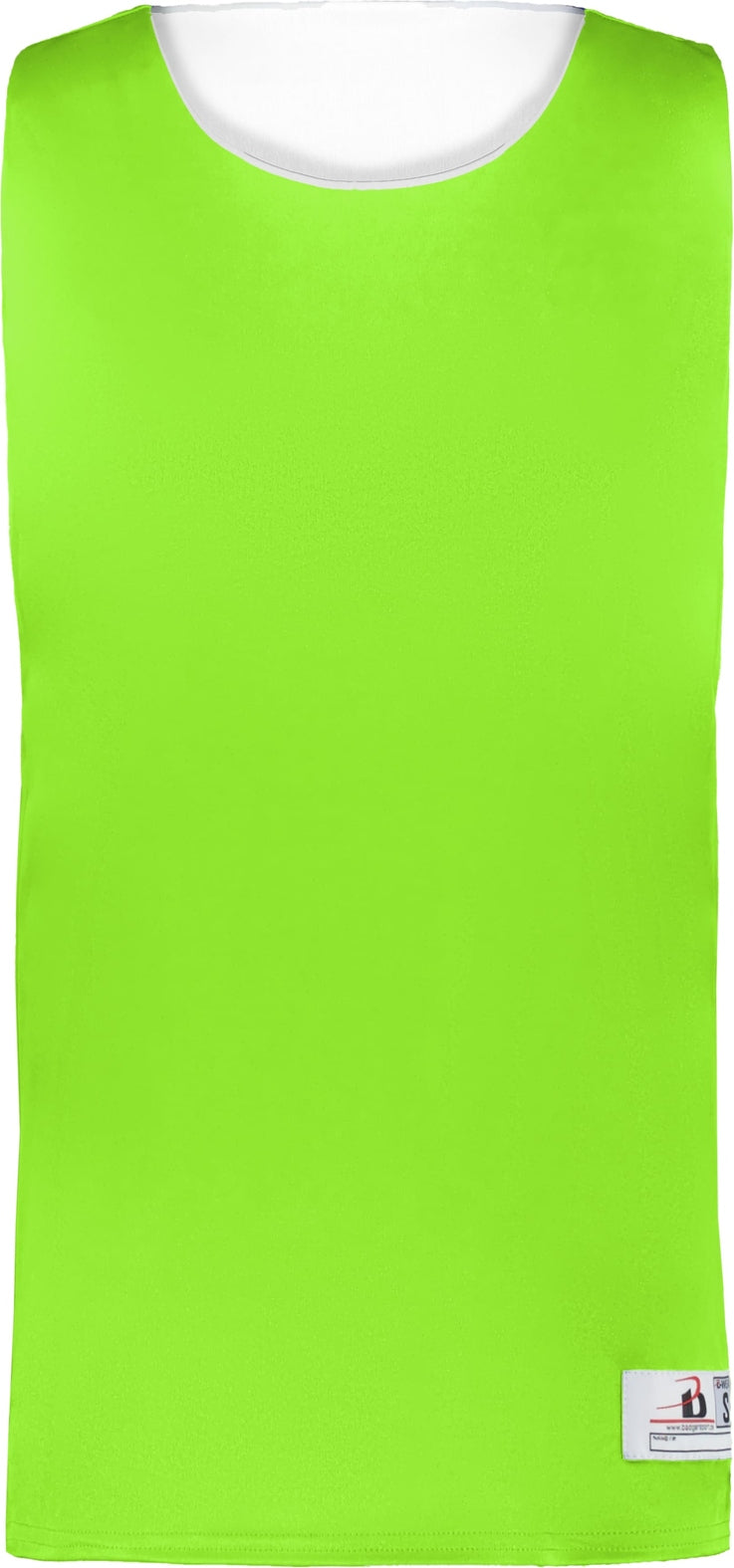 Front View of BA LIME/WHITE LADIES B-CORE REVERSIBLE JERSE
