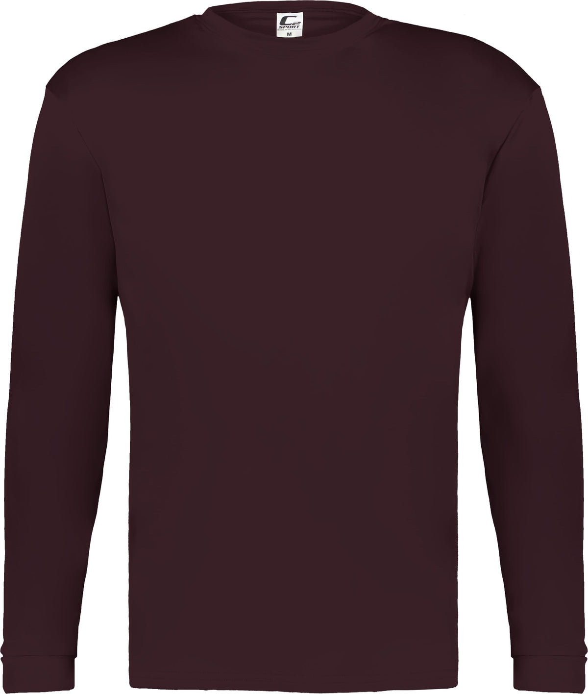 Front View of BA MAROON C2 L/S TEE