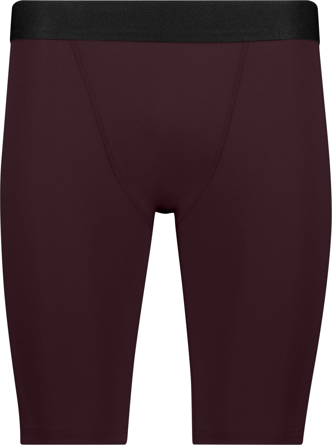 Front View of BA MAROON COMPRESSION SHORT
