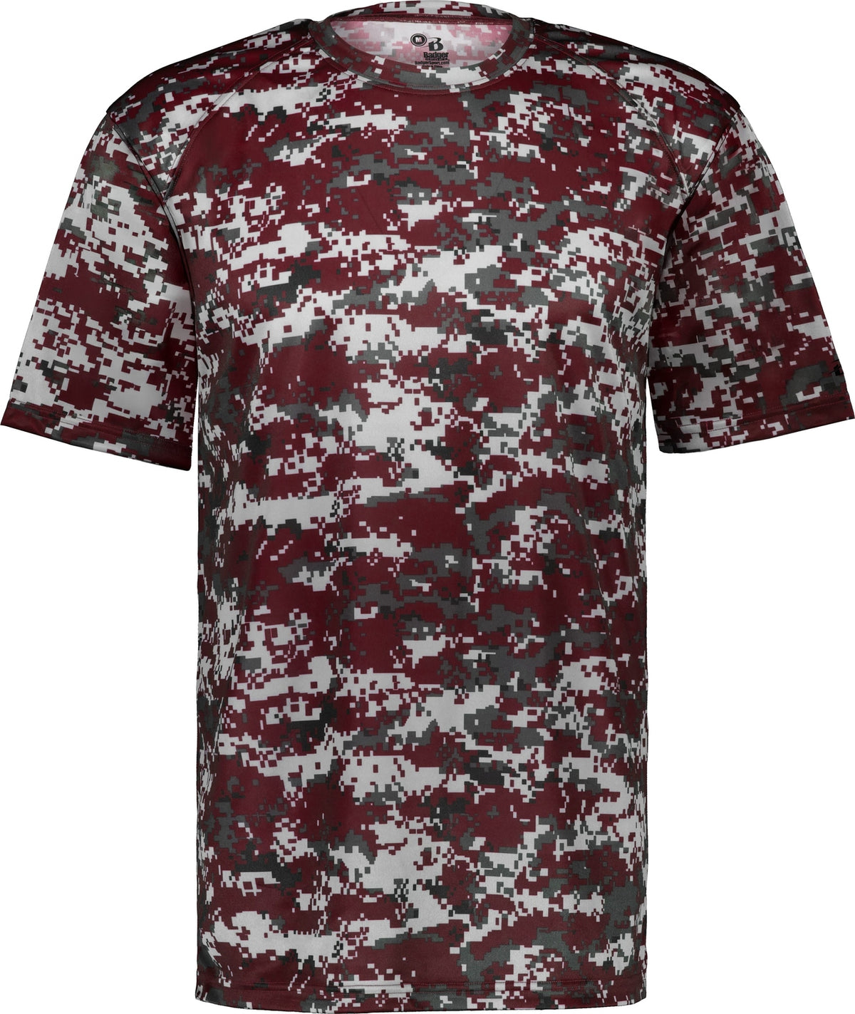 Front View of BA MAROON DIGITAL DIGITAL TEE