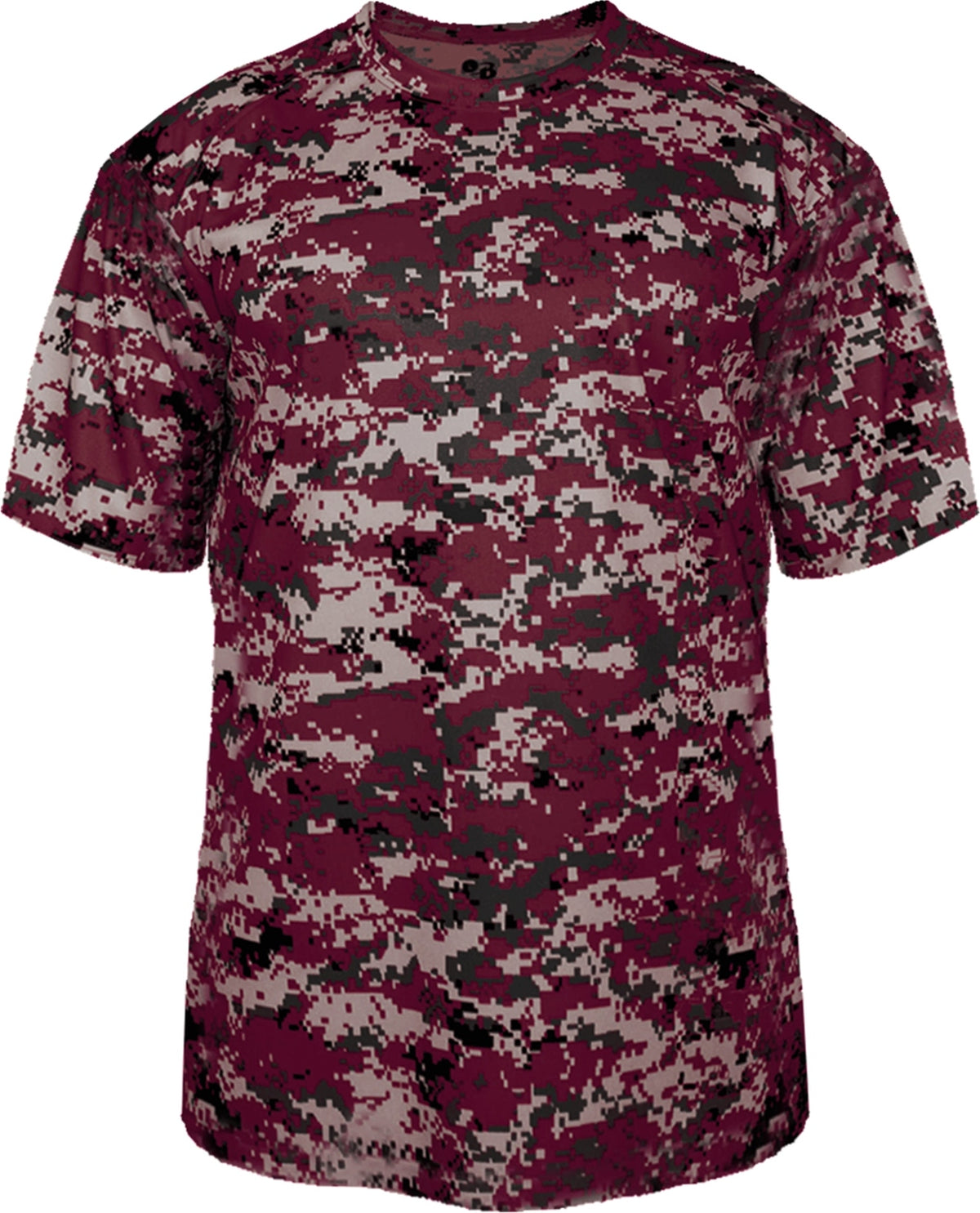 Front View of BA MAROON DIGITAL YOUTH DIGITAL TEE