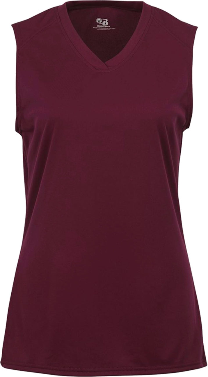 BA MAROON GIRLS B-CORE SLEEVELESS TANK