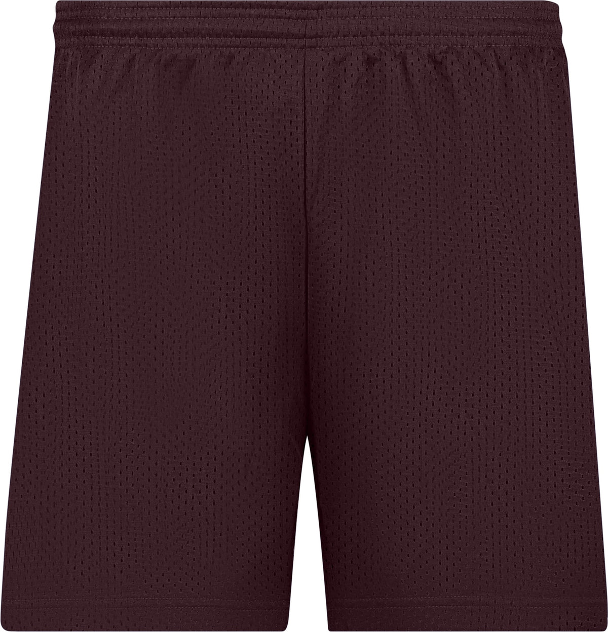 Front View of BA MAROON LADIES MESH/TRICOT SHORT