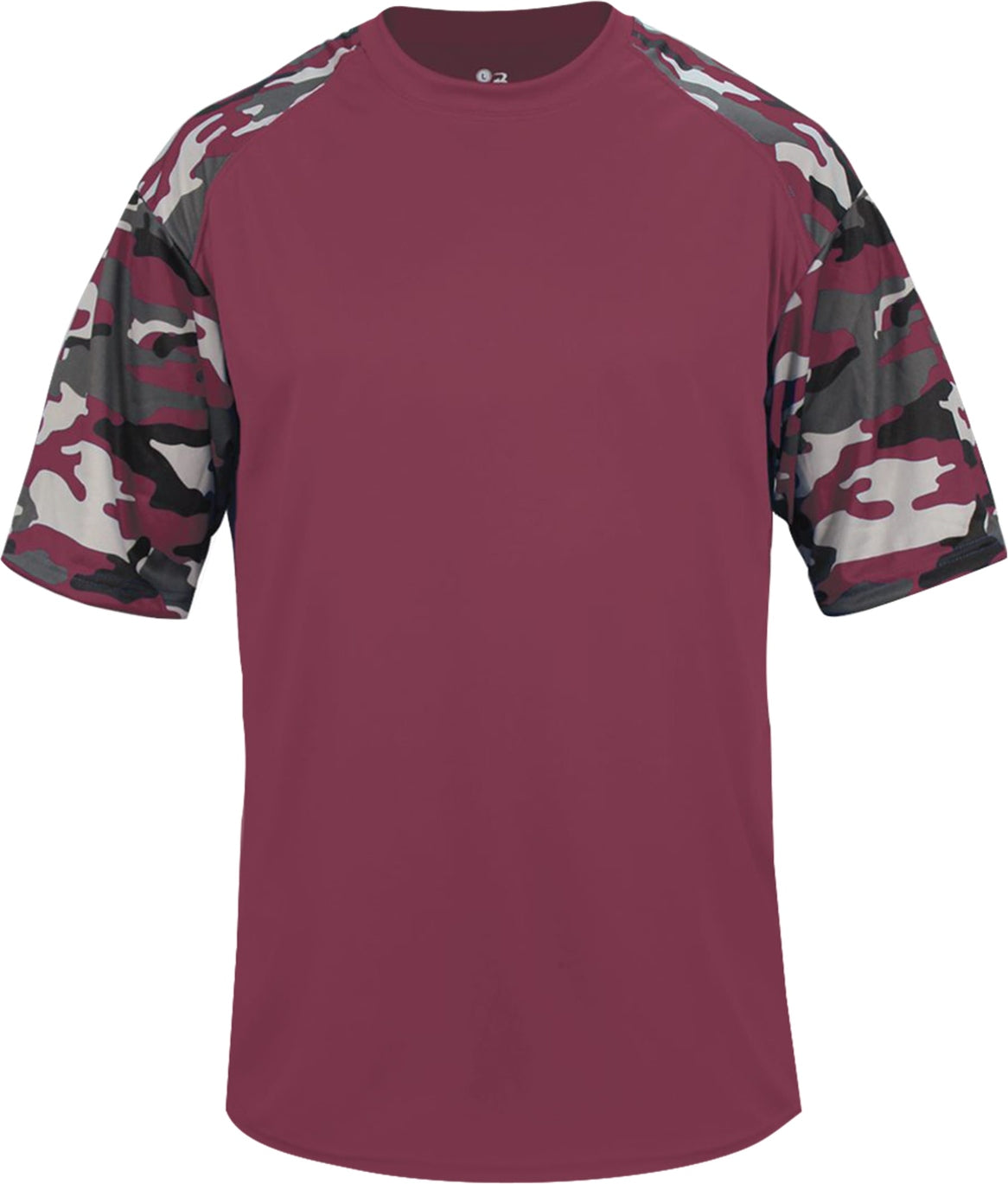 BA MAROON/MAROON CAMO YOUTH CAMO SPORT TEE