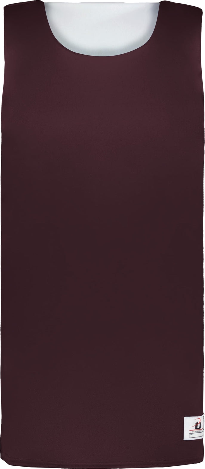 Front View of BA MAROON/WHITE YOUTH B-CORE REVERSIBLE JERSEY