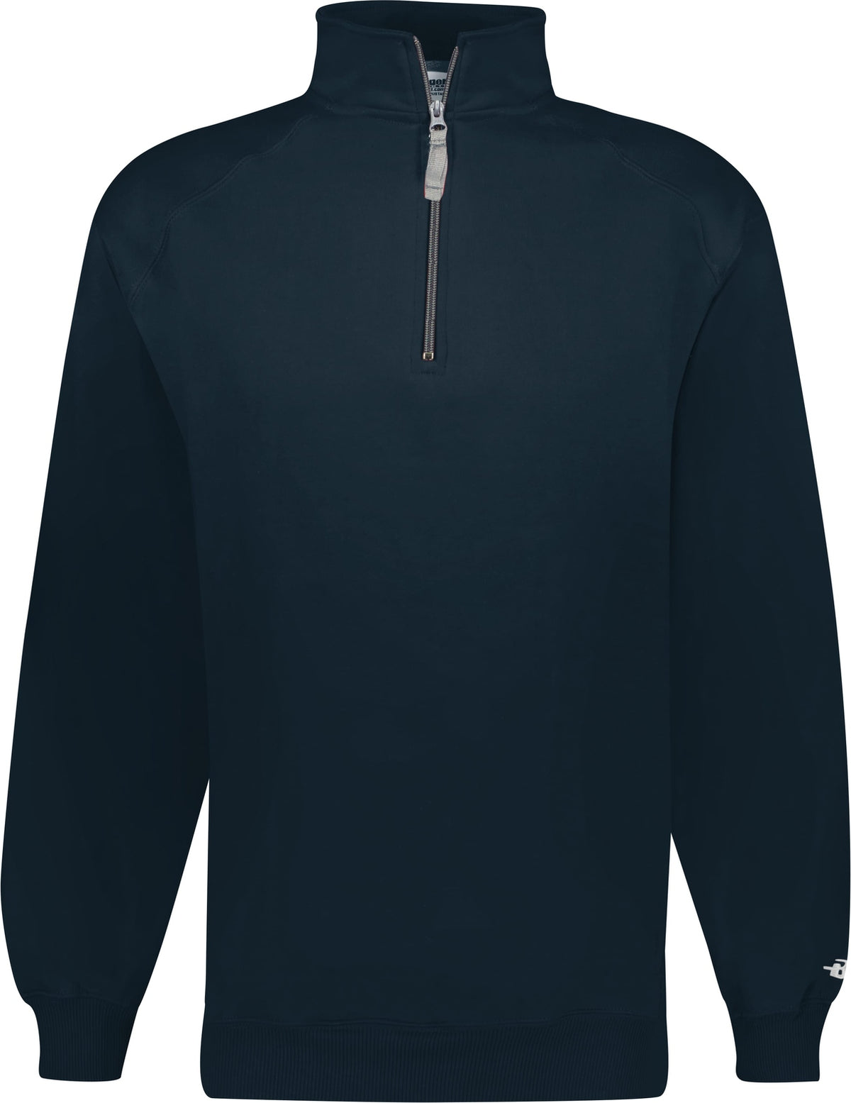 Front View of BA NAVY 1/4 ZIP FLEECE PULLOVER