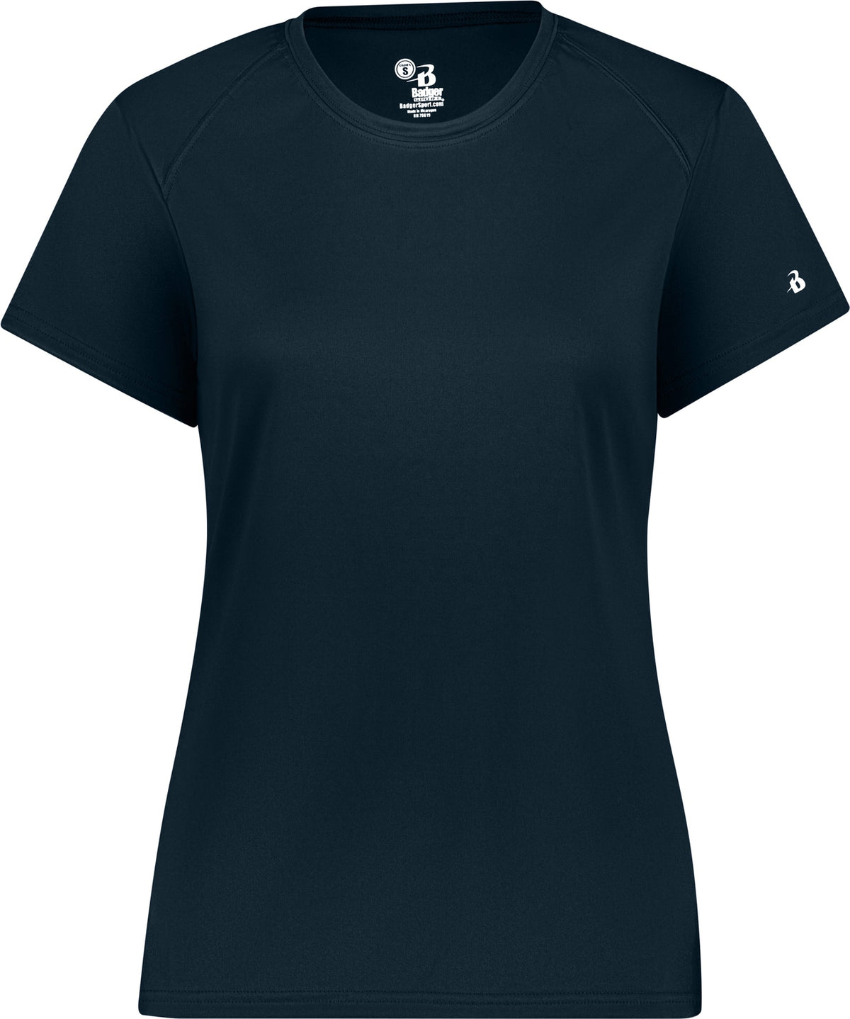 Front View of BA NAVY LADIES B-CORE TEE