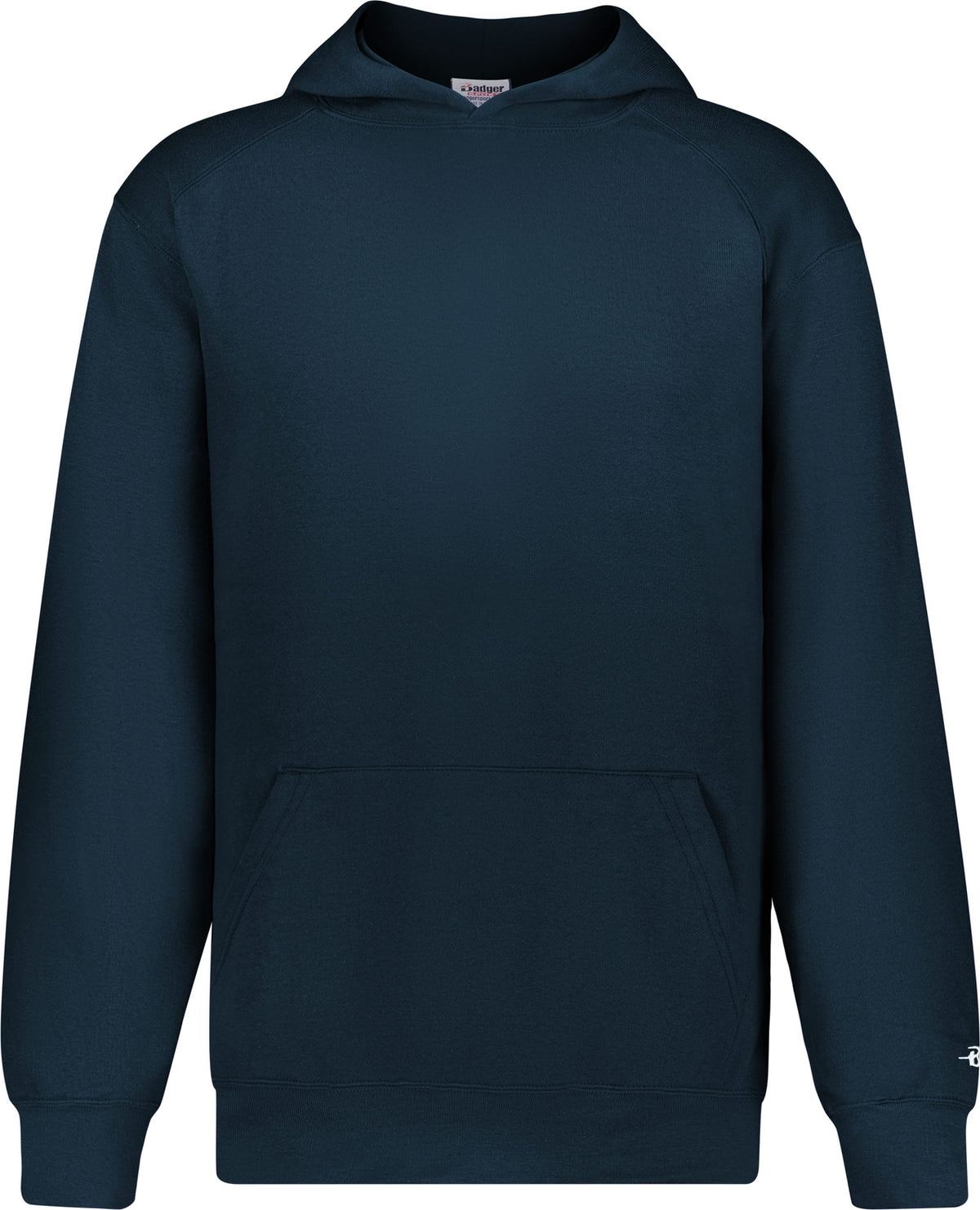 Front View of BA NAVY YOUTH ATHLTIC FLEECE HOODIE