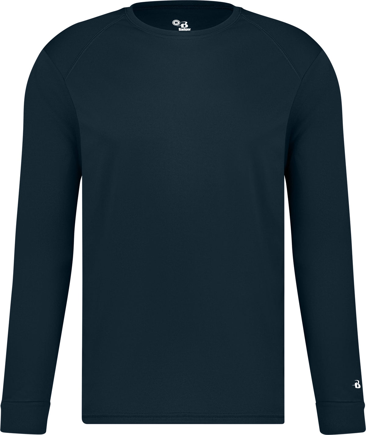 Front View of BA NAVY YOUTH B-CORE L/S TEE