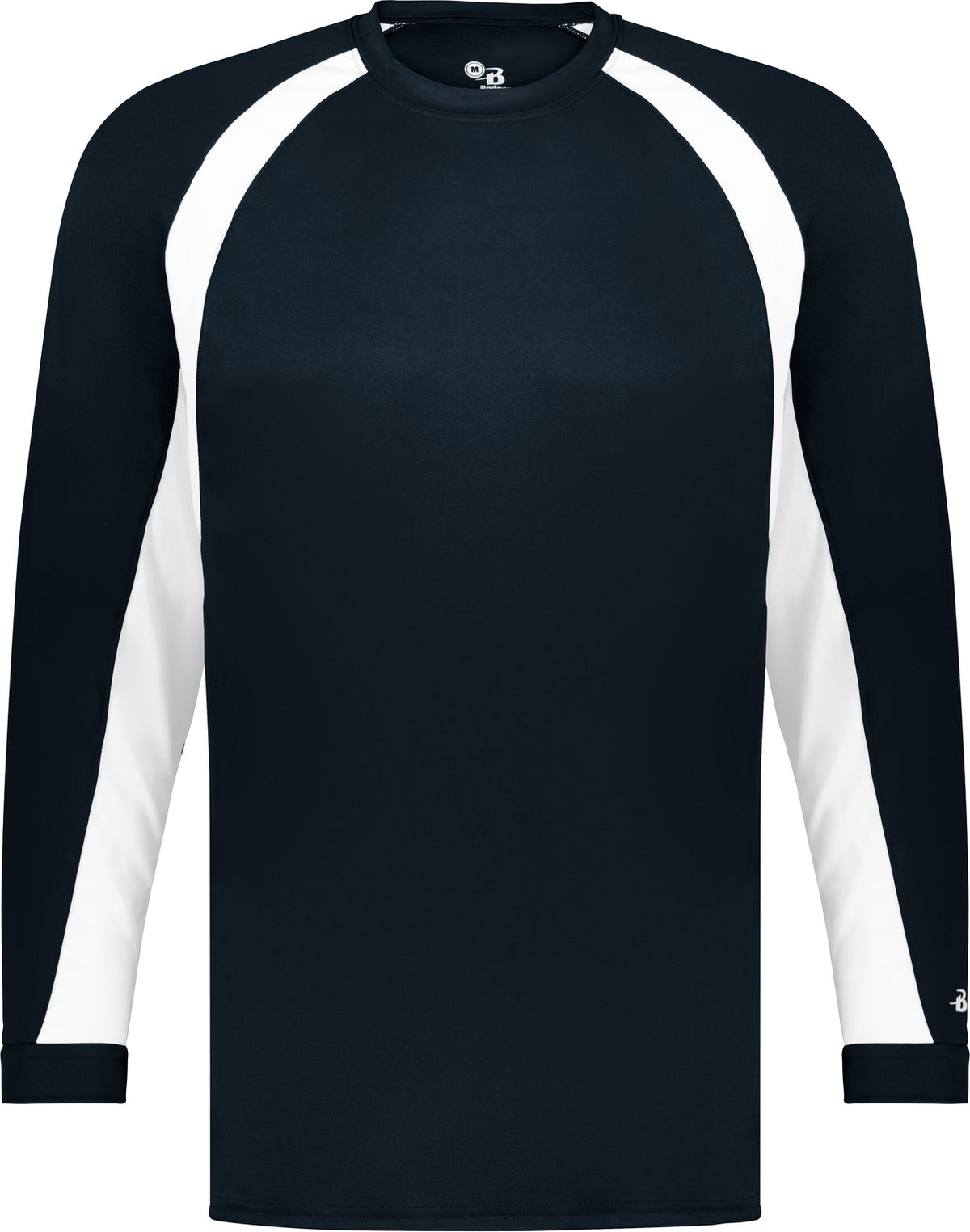 Front View of BA NAVY/WHITE HOOK L/S TEE