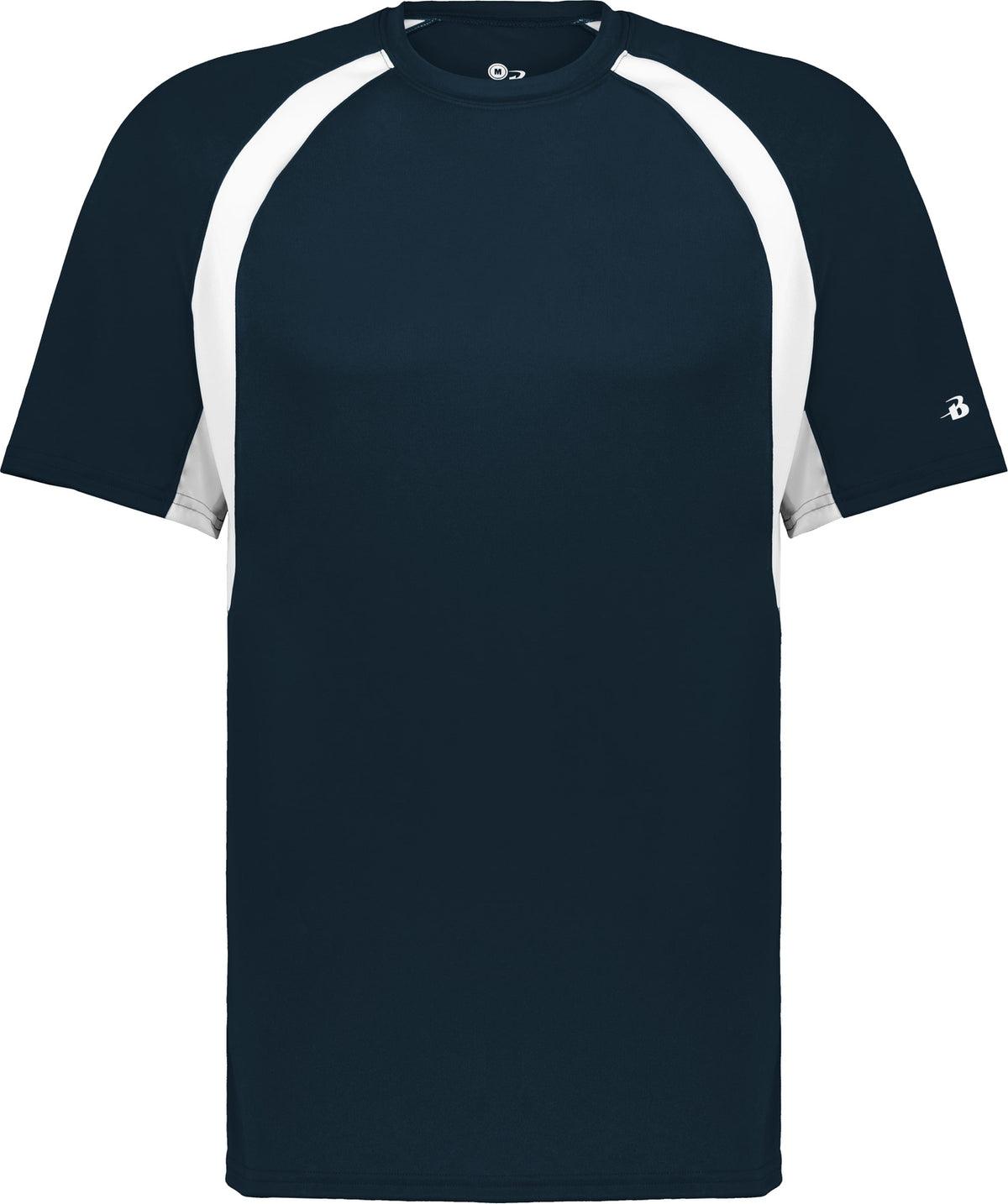 Front View of BA NAVY/WHITE HOOK TEE