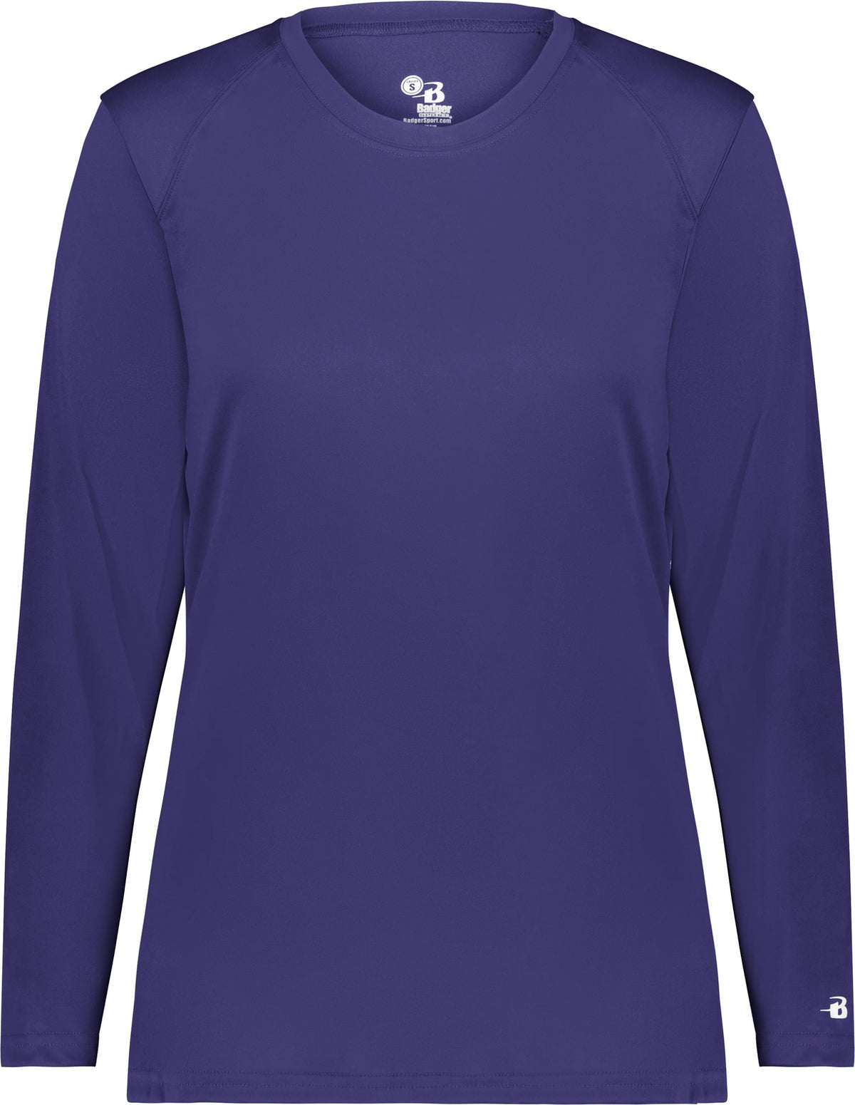 Front View of BA PURPLE LADIES B-CORE L/S TEE