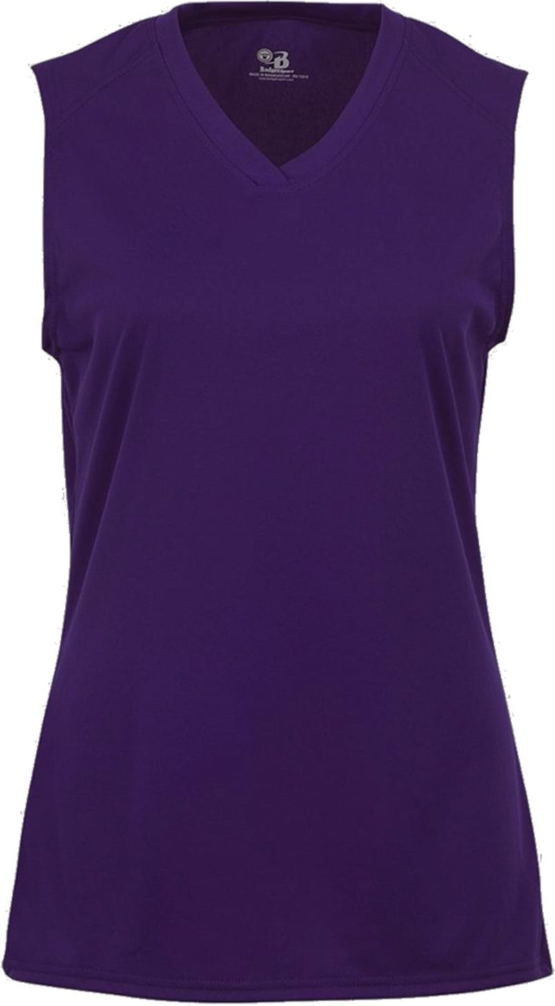 Front View of BA PURPLE LADIES B-CORE SLEEVELESS TANK