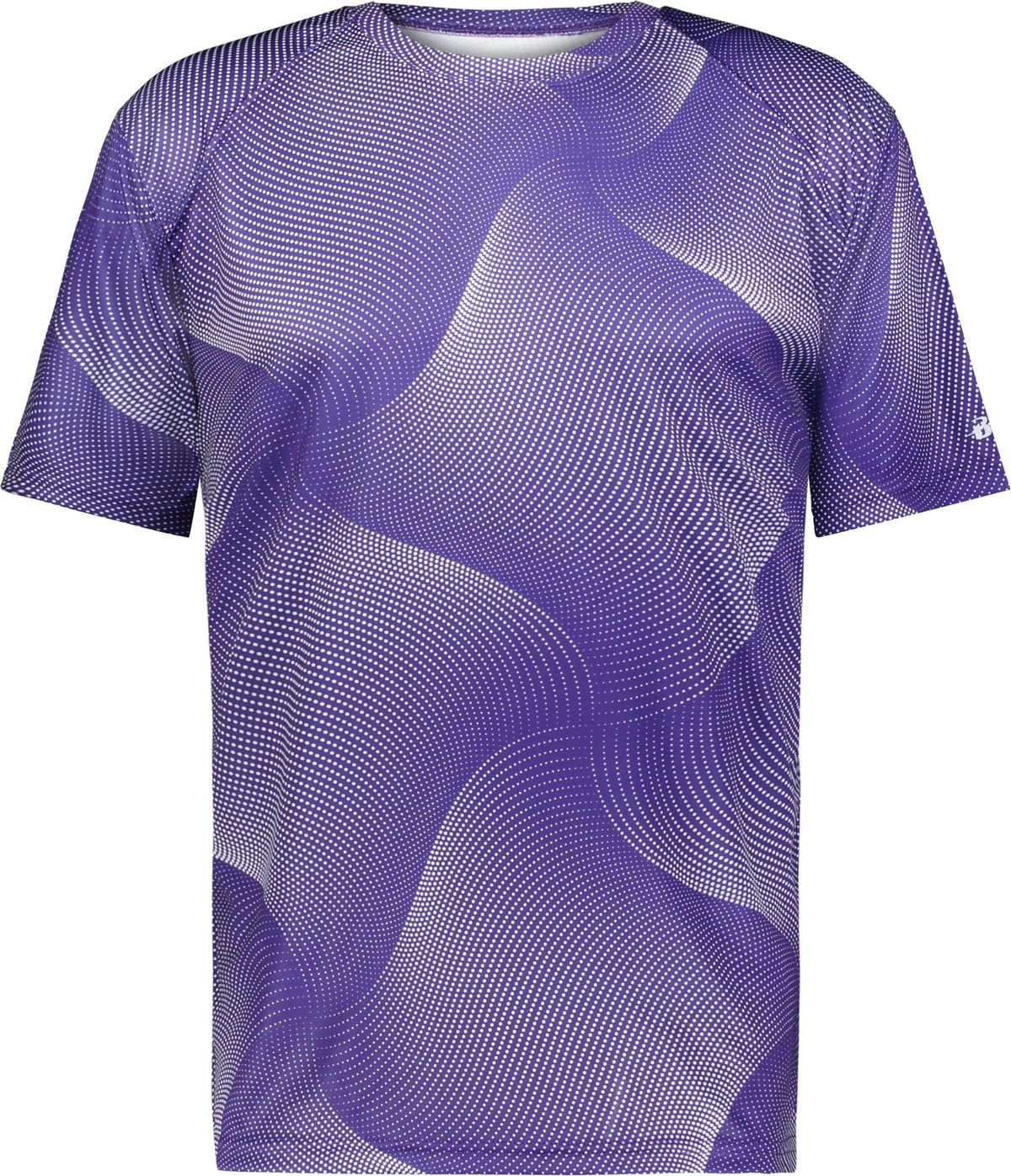 Front View of BA PURPLE WARP WARP TEE