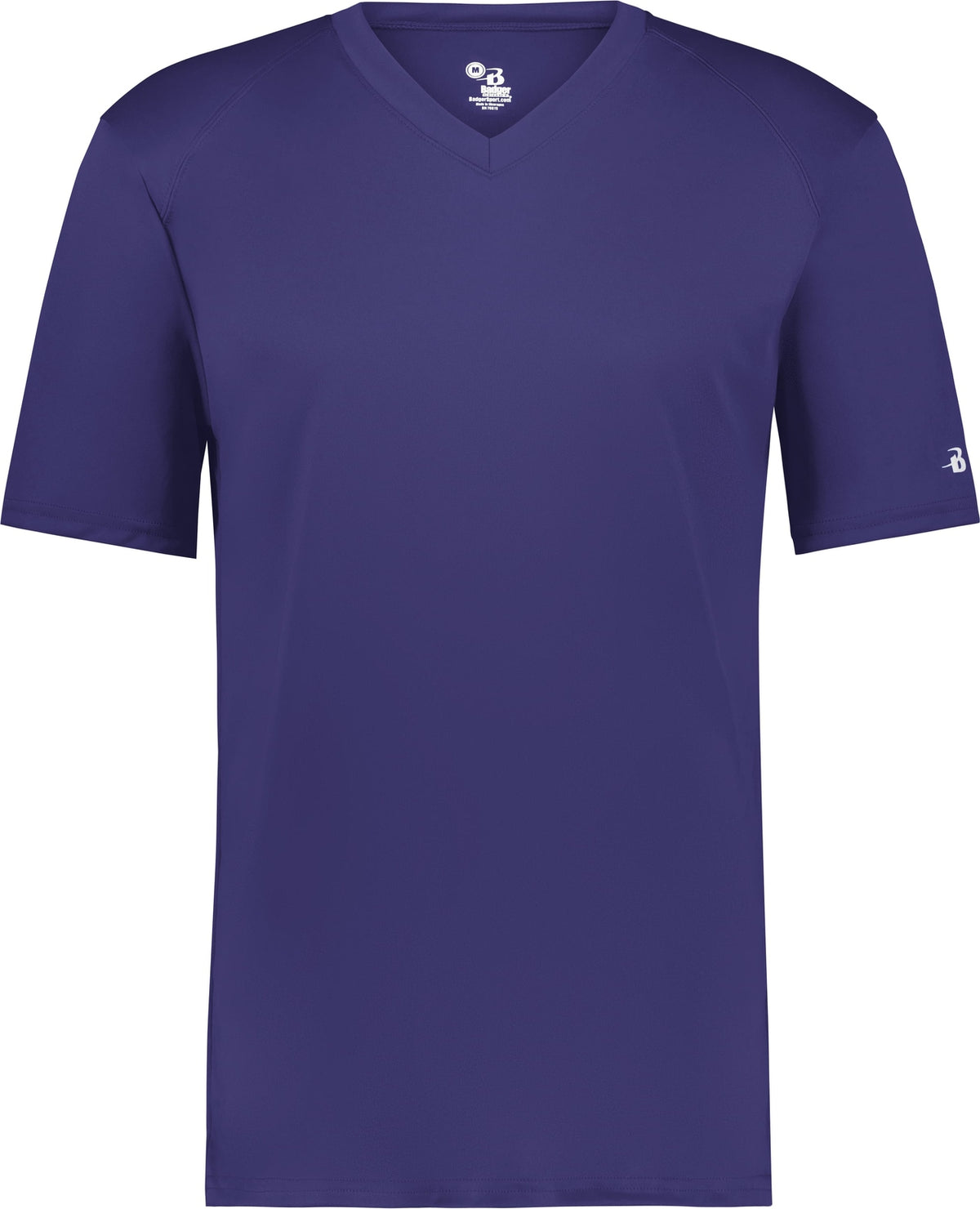 Front View of BA PURPLE YOUTH B-CORE V-NECK TEE