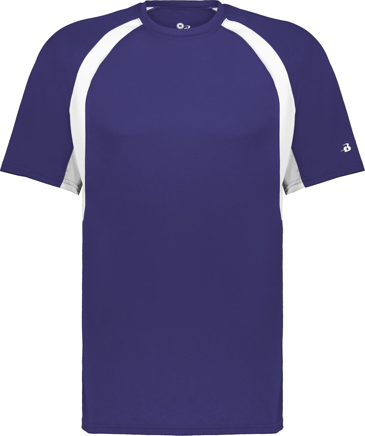 Front View of BA PURPLE/WHITE HOOK TEE