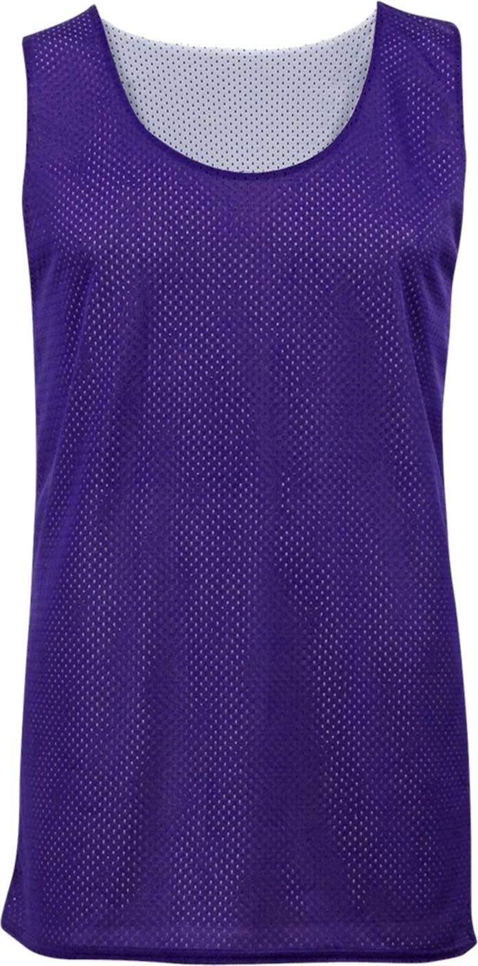 Front View of BA PURPLE/WHITE YOUTH MESH REVERSIBLE JERSEY