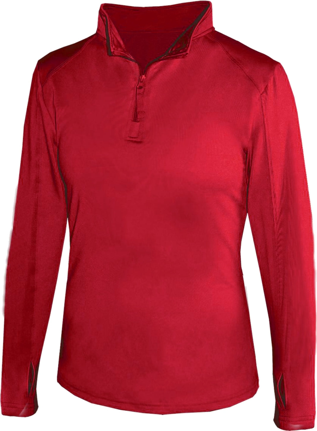 Front View of BA RED 1/4 ZIP LADIES' LIGHTWEIGHT PU