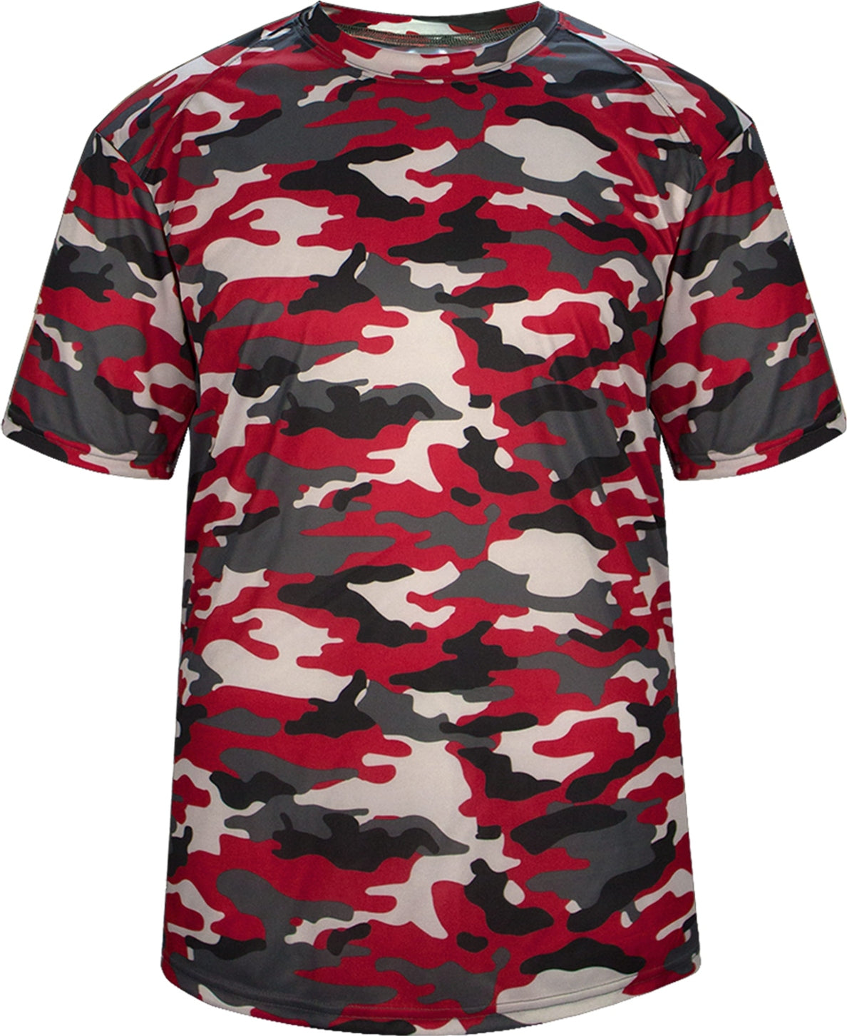 Front View of BA RED CAMO YOUTH CAMO TEE
