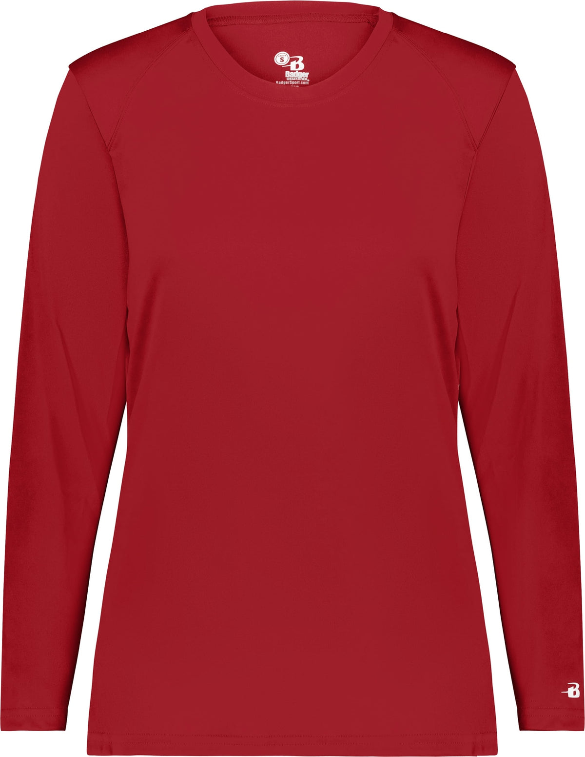 Front View of BA RED LADIES B-CORE L/S TEE