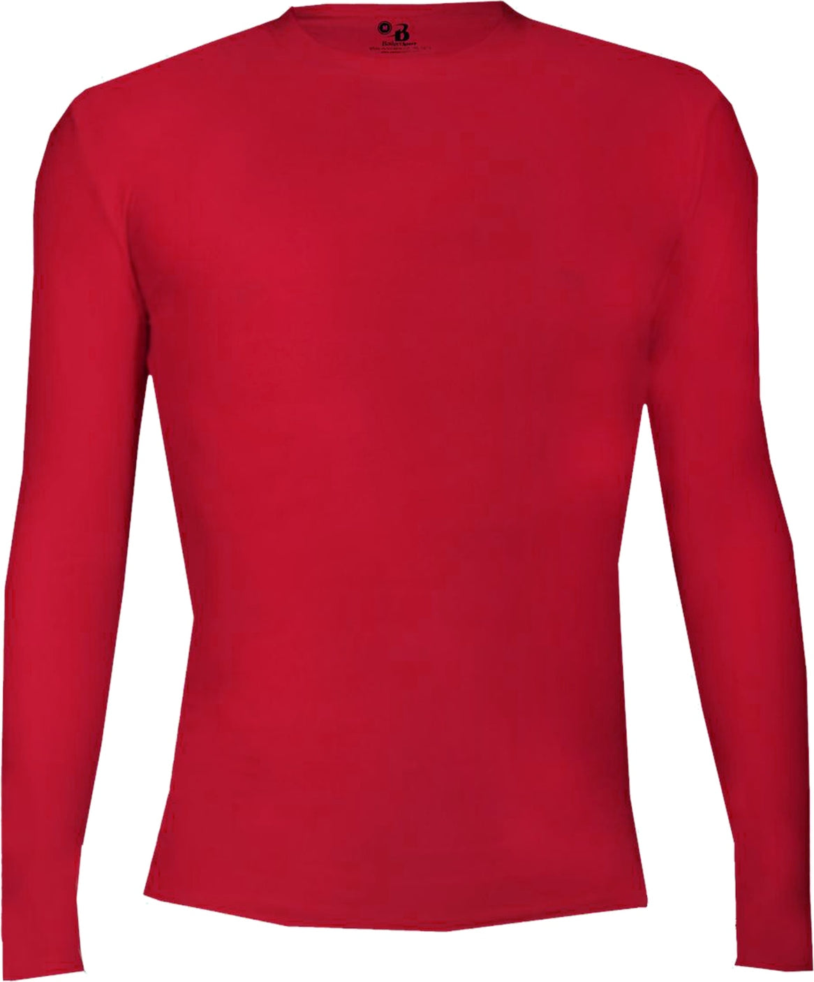 Front View of BA RED PRO COMPRESSION L/S CREW