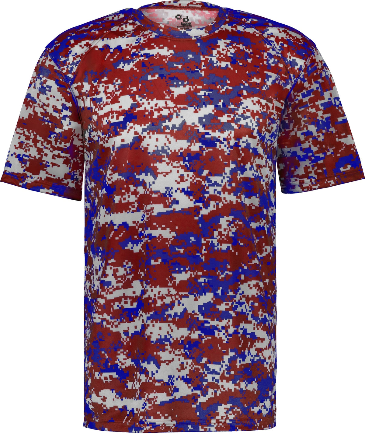 Front View of BA RED & ROYAL DIGITAL DIGITAL TEE