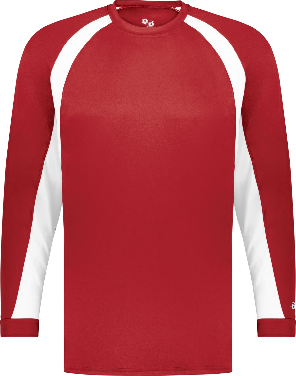 Front View of BA RED/WHITE HOOK L/S TEE
