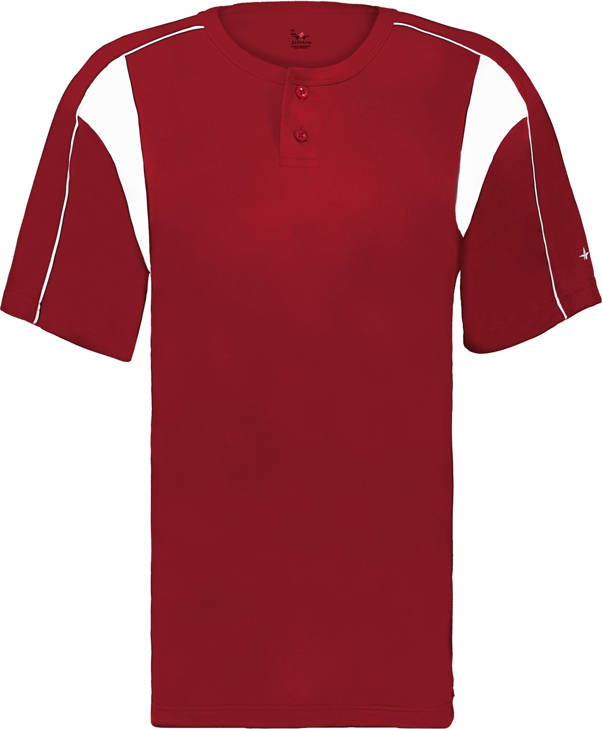 Front View of BA RED/WHITE YOUTH PRO PLACKET