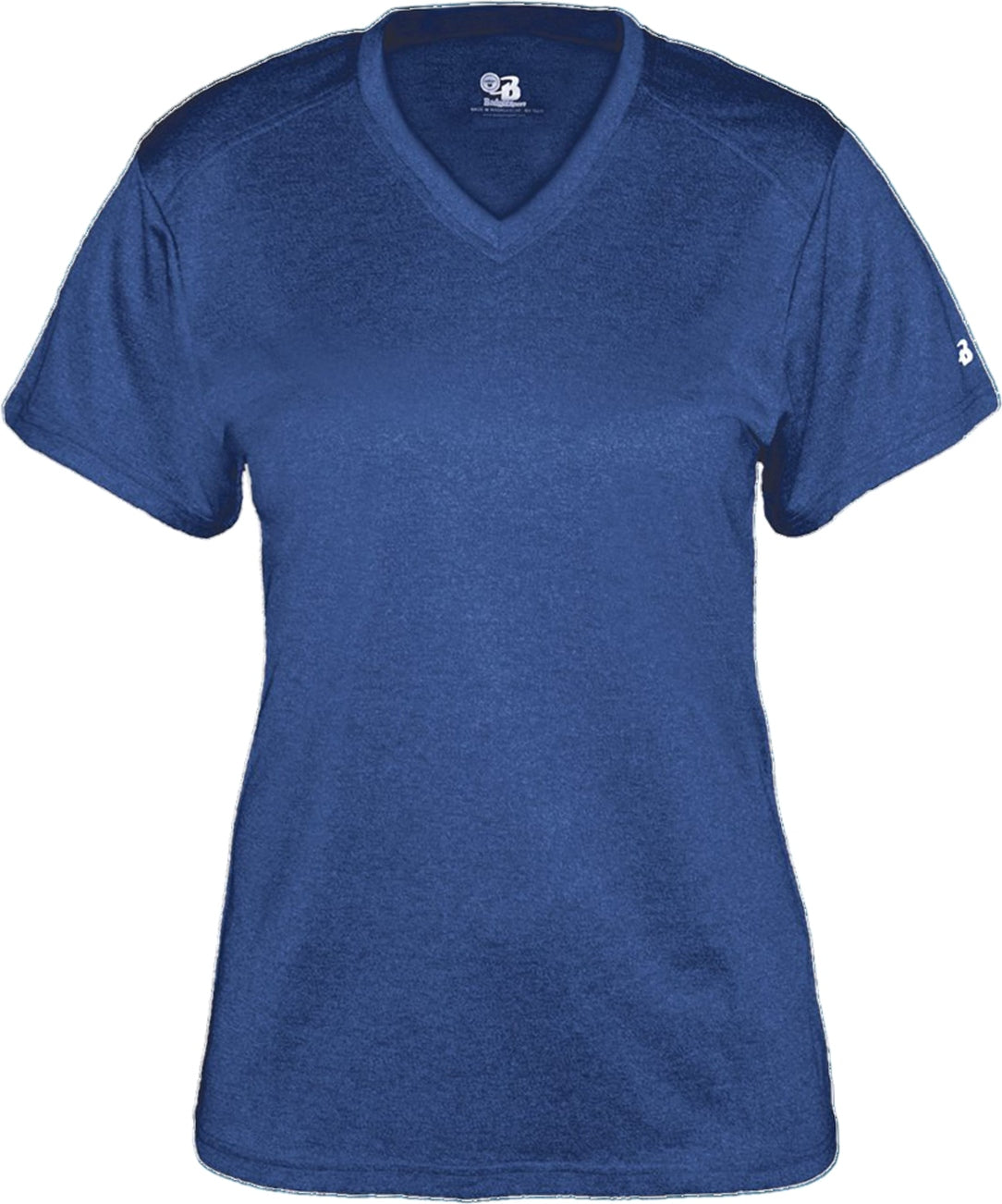 Front View of BA ROYAL HEATHER PRO HEATHER LADIES' V-NECK TEE
