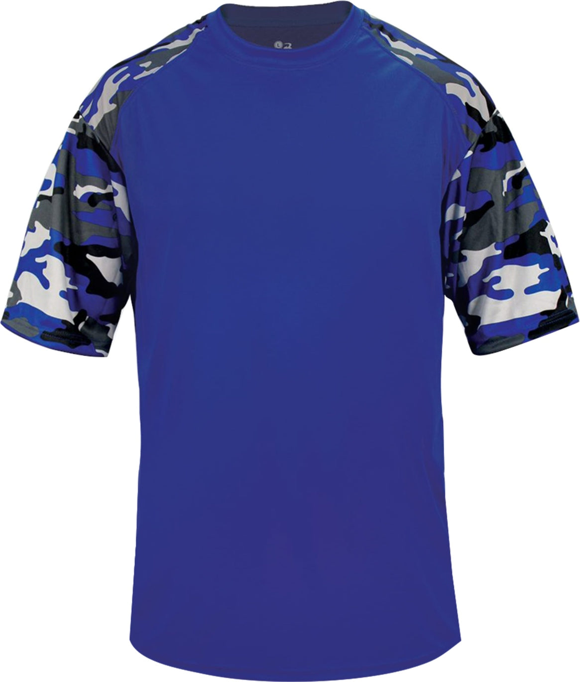 Front View of BA ROYAL/ROYAL CAMO YOUTH CAMO SPORT TEE