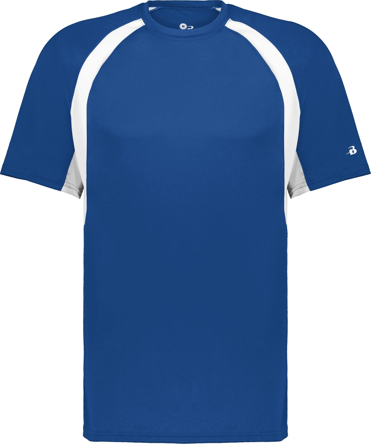 Front View of BA ROYAL/WHITE YOUTH HOOK TEE