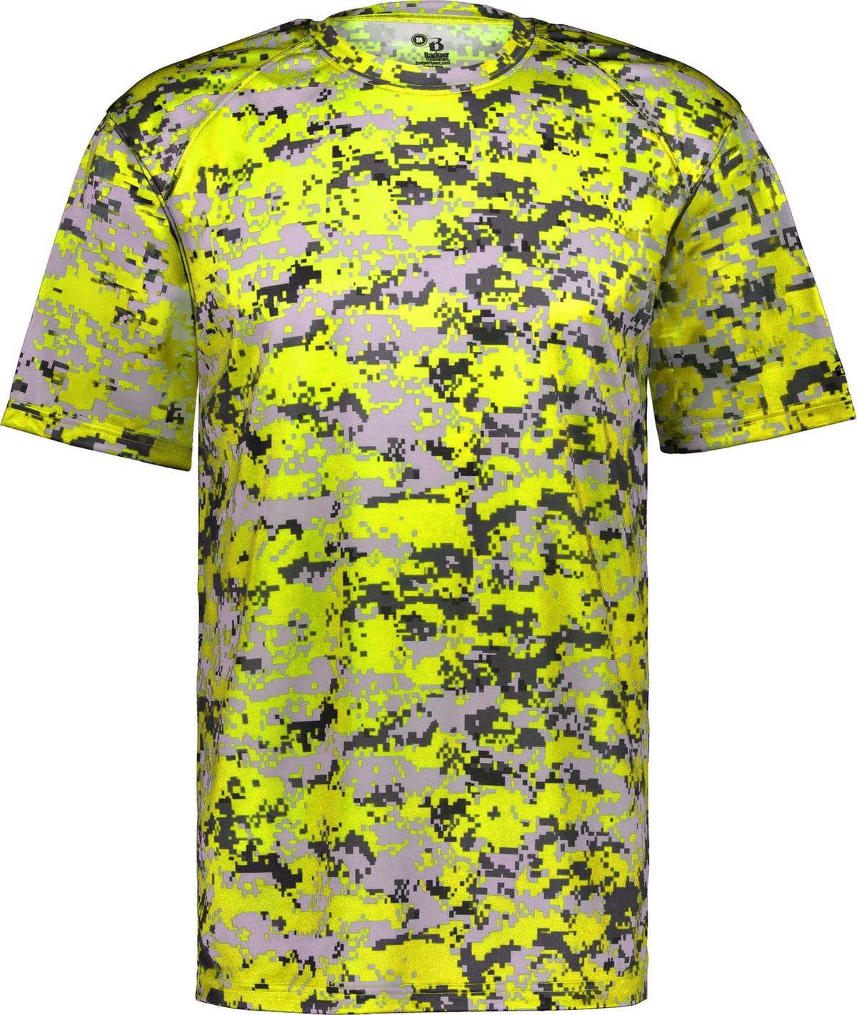 Front View of BA SAFETY YELLOW DIGITAL DIGITAL TEE