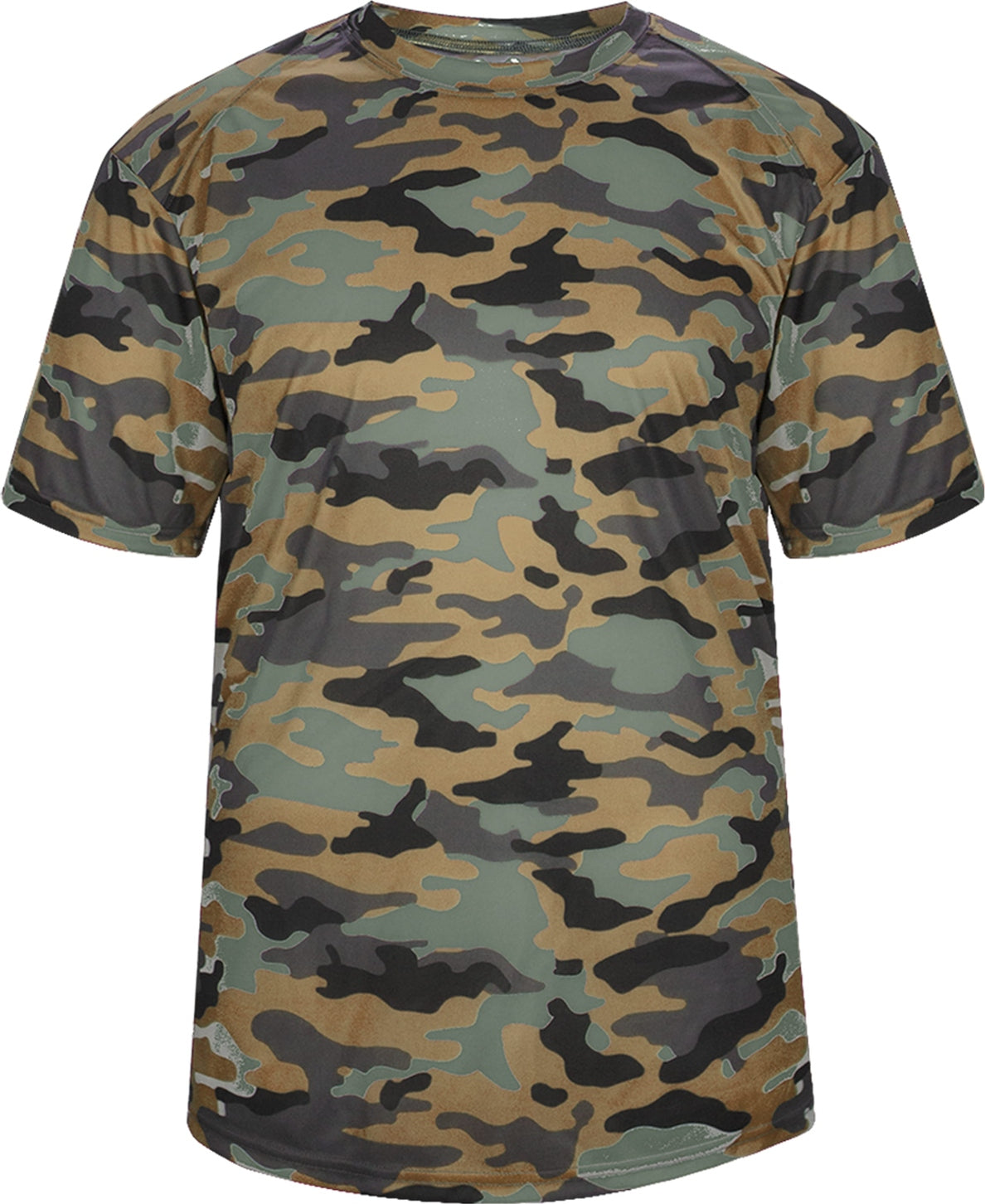 Front View of BA SAND CAMO YOUTH CAMO TEE