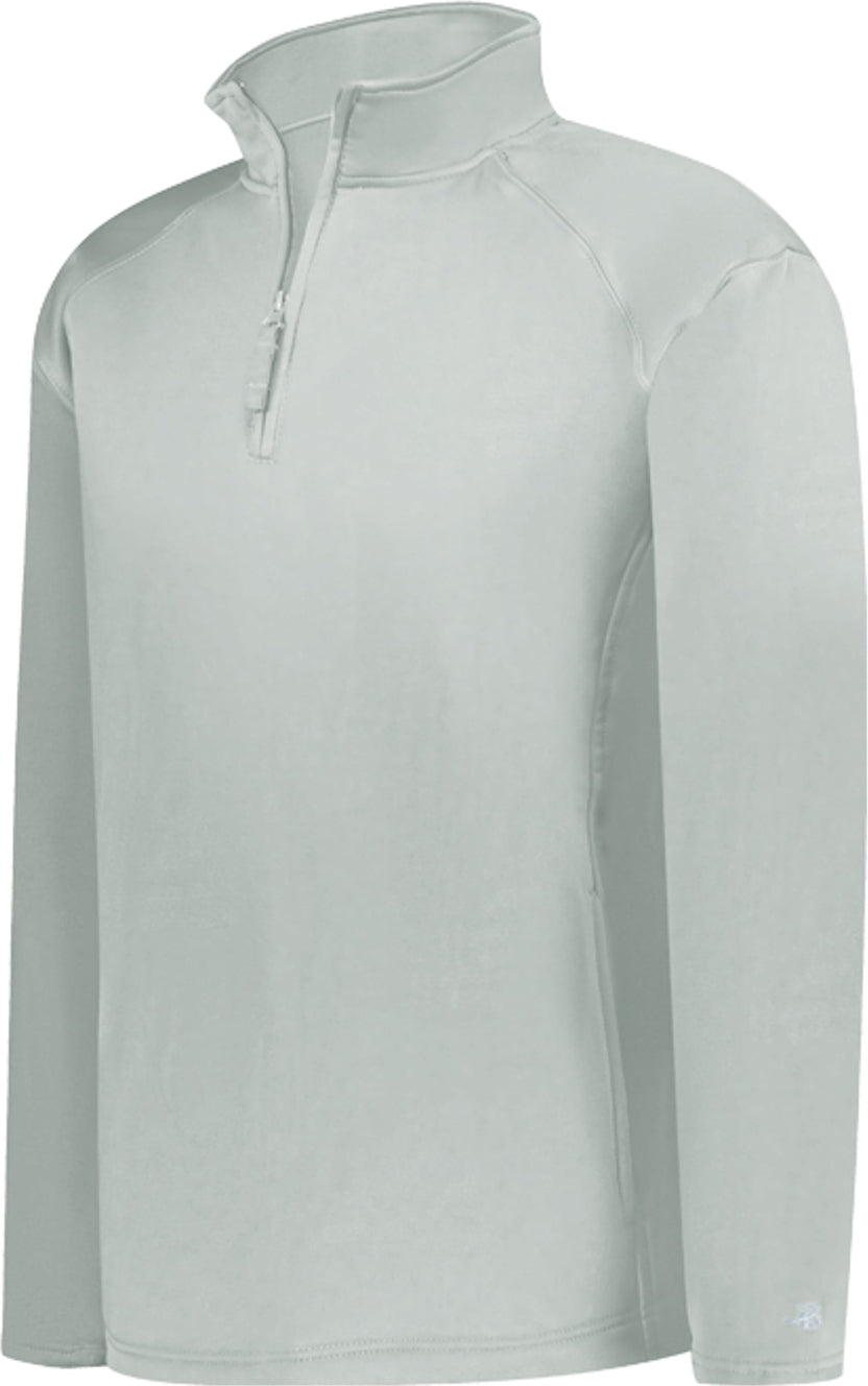 Front View of BA SILVER PERFORMANCE FLEECE 1/4 ZIP PUL