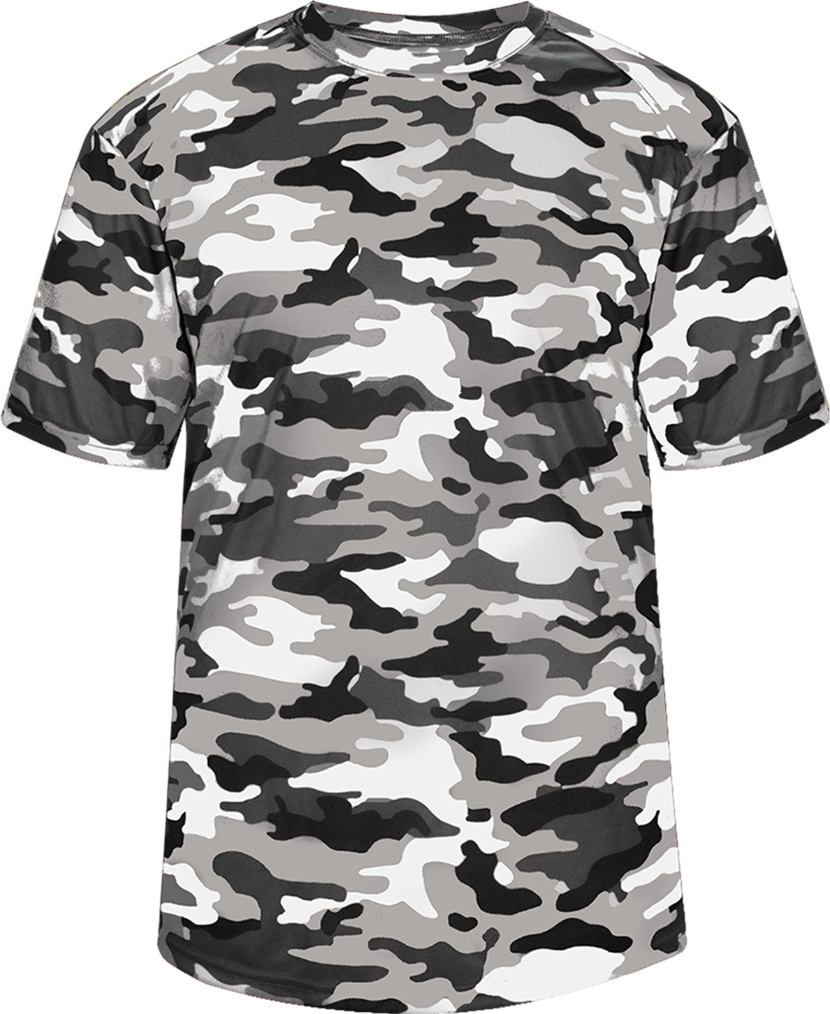 Front View of BA WHITE CAMO YOUTH CAMO TEE