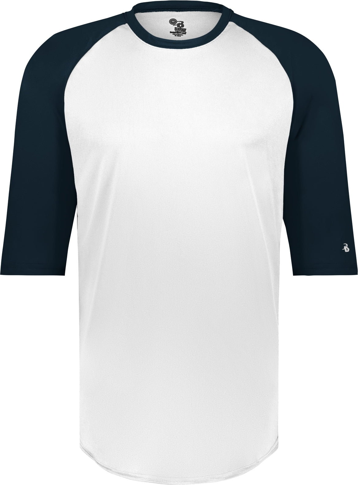 BA WHITE/NAVY B-BASEBALL TEE