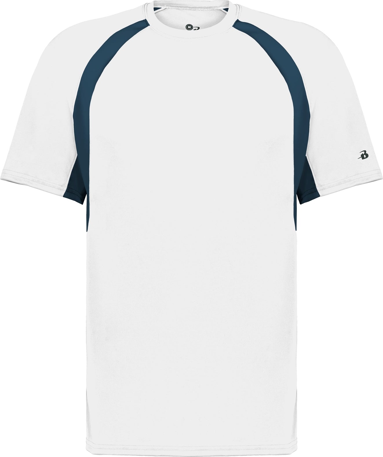 BA WHITE/NAVY YOUTH HOOK TEE