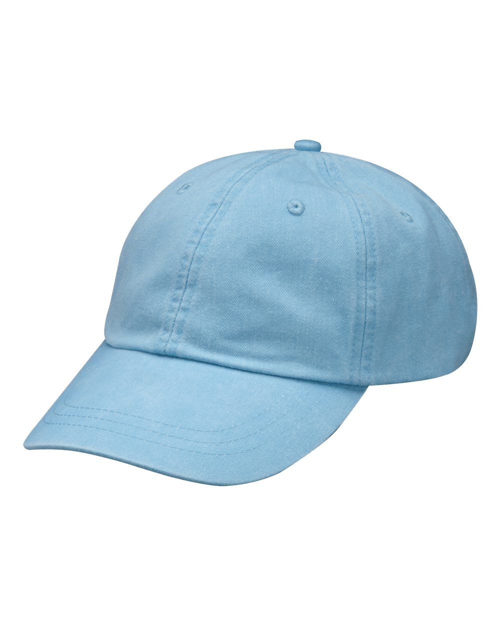 Front View of Baby Blue Optimum Pigment-Dyed Cap - LP101