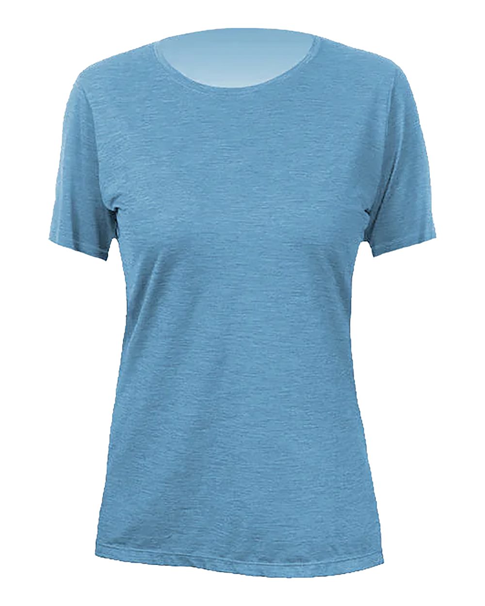 Front View of Bahama Heathered Women's Breeze Tech T-Shirt - WSBRZS0