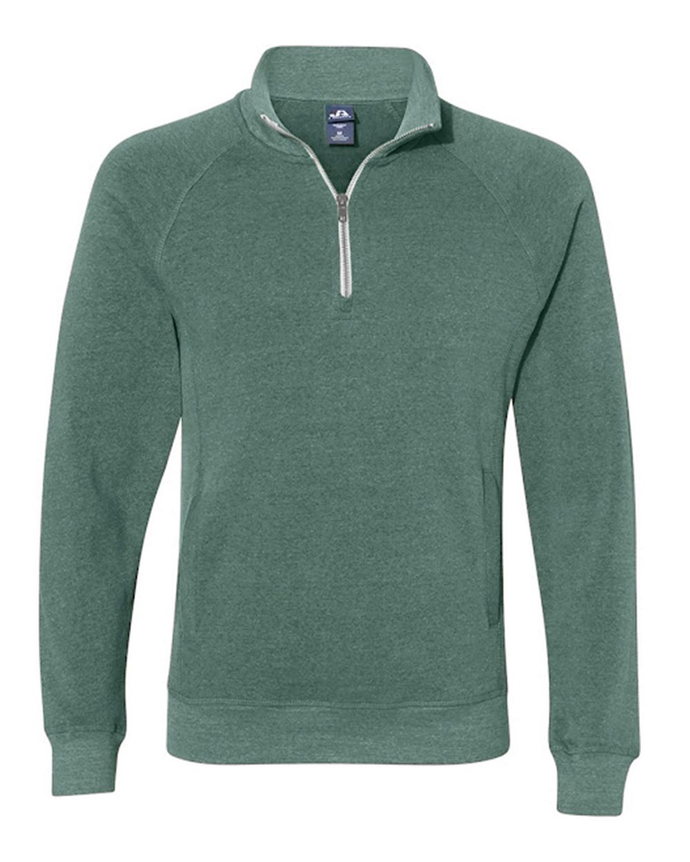 Front View of Balsam Triblend Triblend Quarter-Zip Sweatshirt - 8869