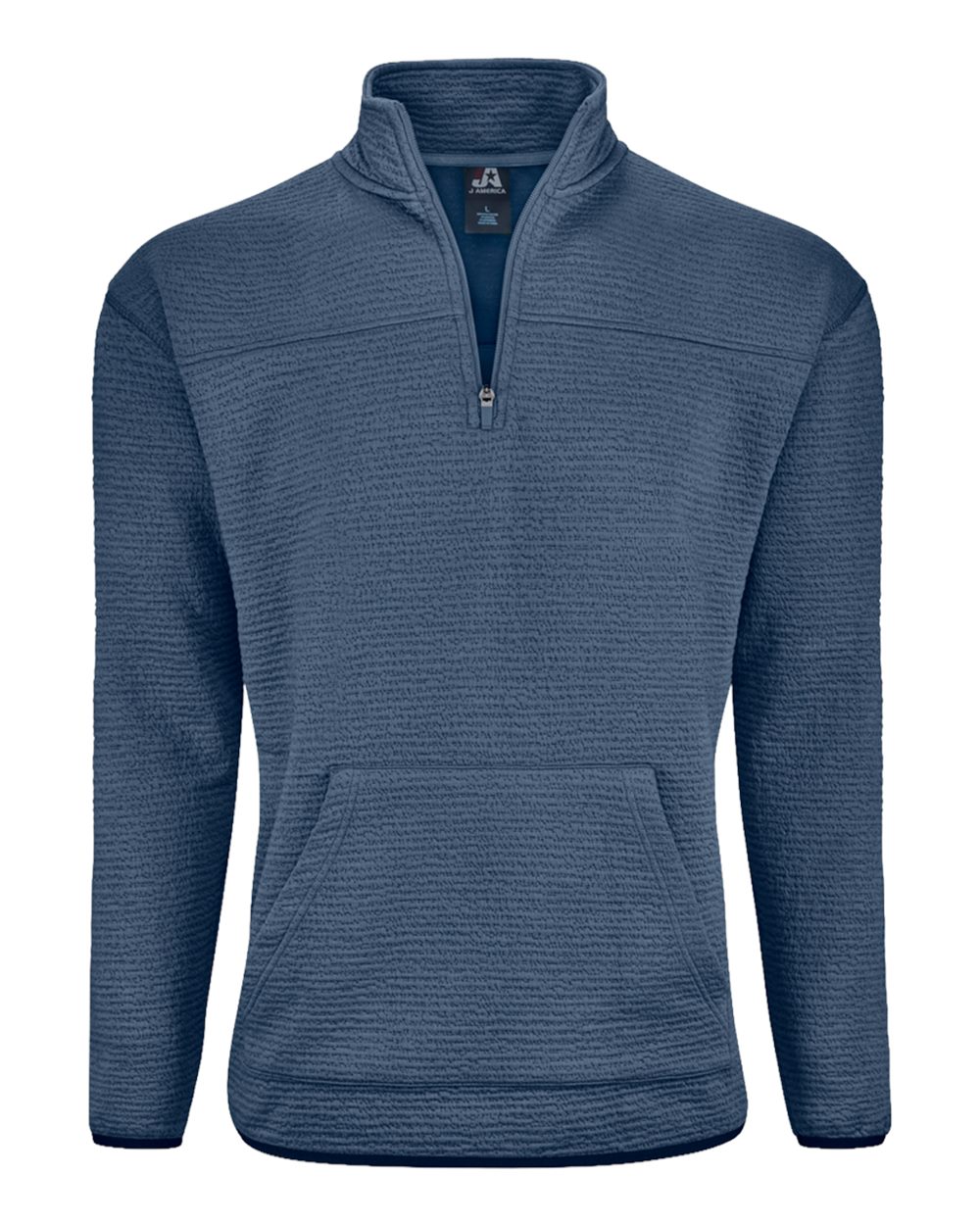 Front View of Baltic Unisex Pebble Fleece Quarter-Zip Pullover - 8773 plain