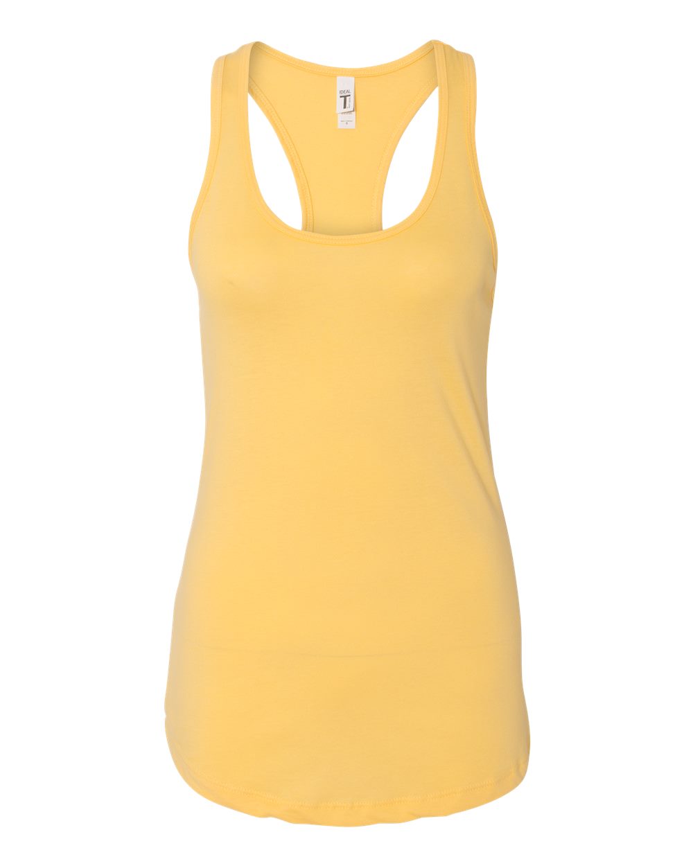 Front View of Banana Cream Women's Ideal Racerback Tank - 1533