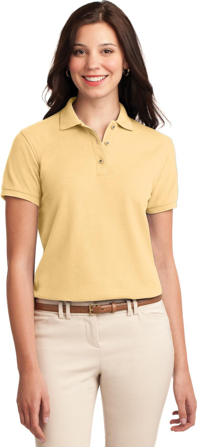 Front View of Banana Port Authority Women's Silk Touch Polo. L500