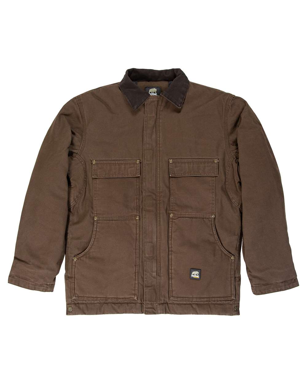 Front View of Bark Tall Highland Washed Chore Coat - CH377T