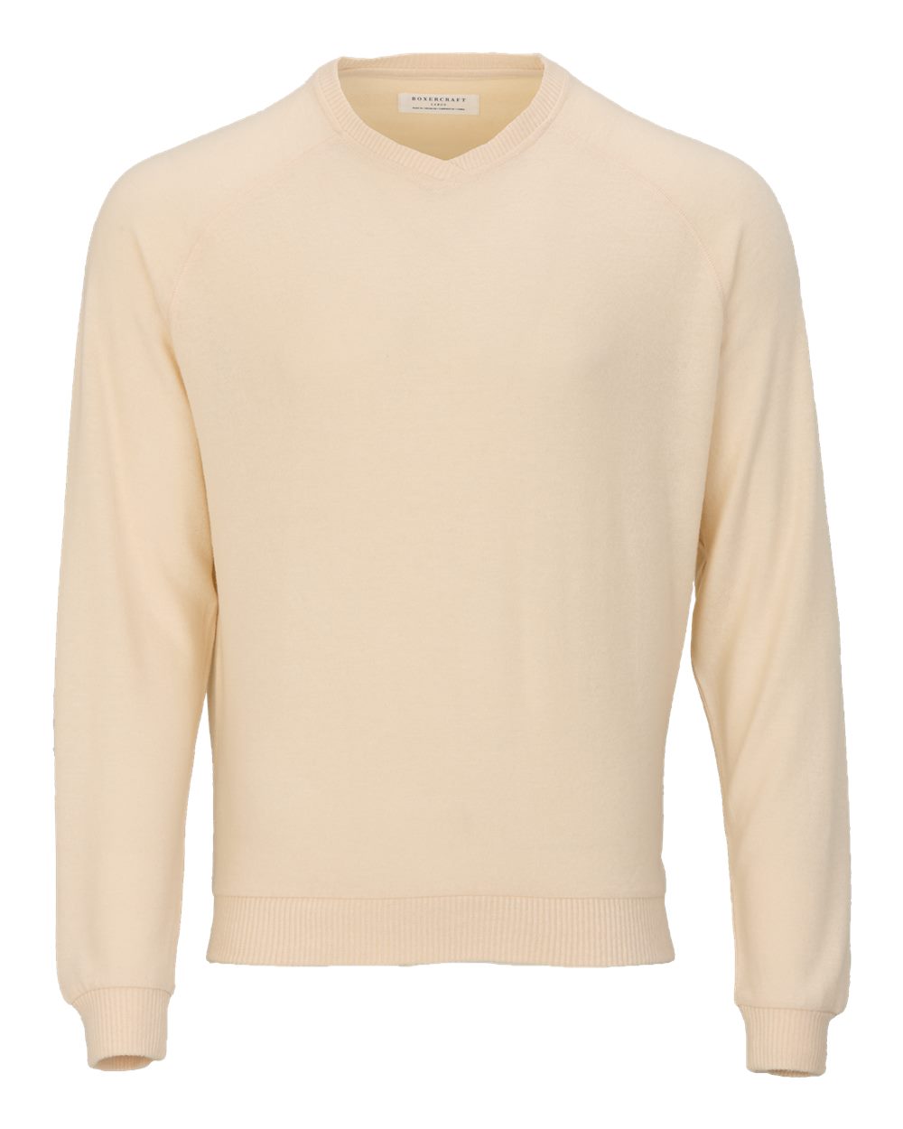 Front View of Barley Cuddle V-Neck Sweater - BM1201