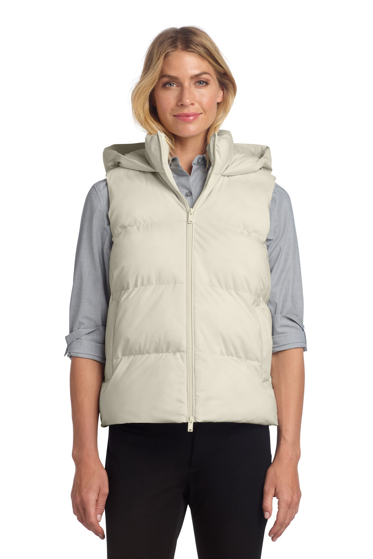 Front View of Birch Mercer+Mettle Women's Puffy Vest MM7217
