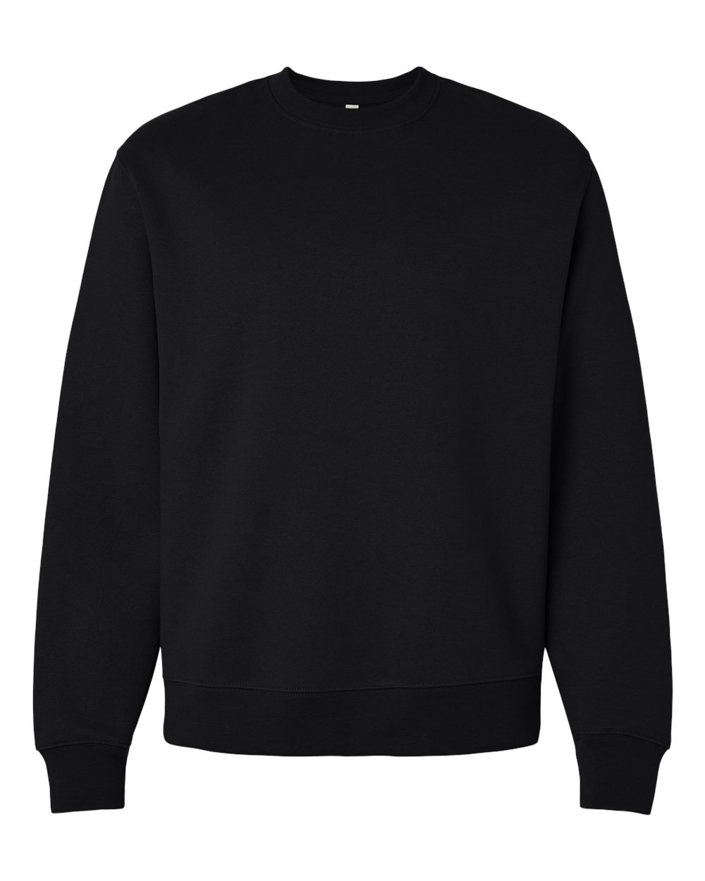 Front View of Black 10 oz. Heavyweight Sweatshirt - 4711